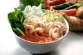 Tom Yum seafood soup with noodles Royalty Free Stock Photo