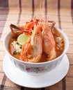 Tom Yum seafood soup ,Thai food Royalty Free Stock Photo