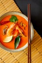 Tom yum soup. Thai cuisine. Healthy eating. Recipes