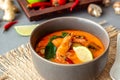 Tom yum soup. Thai cuisine. Healthy eating. Recipes