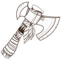Tomahawk. Military weapons the Indians of North America