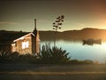 Tomales Bay Roadside Cottage Royalty Free Stock Photo
