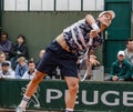 Tomas Berdych in third round match, Roland Garros 2014 Royalty Free Stock Photo