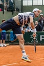 Tomas Berdych in third round match, Roland Garros 2014 Royalty Free Stock Photo