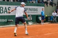 Tomas Berdych in third round match, Roland Garros 2014 Royalty Free Stock Photo