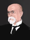 Tomas Garrigue Masaryk 1850-1937 , founder and first president of Czechoslovakia from 1918-1935. illustration, painting