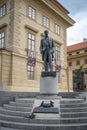 Tomas Garrigue Masaryk Statue at Hradcany Square - Prague, Czech Republic Royalty Free Stock Photo