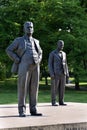 Tomas and Jan Antonin Bata statue in Zlin, Czech Republic