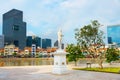 Tomas Stamford Raffles monument, Singapore Royalty Free Stock Photo