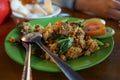 Tomat nasi goreng sayur bakso