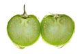 Tomatillo cut in half