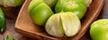 Tomatillos panorama. Green tomatoes, Mexican food ingredient Royalty Free Stock Photo