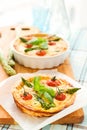 Tomato asparagus quiche