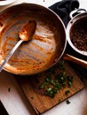 Tomato based Shakshuka - Middle Eastern food in the pan