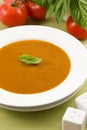 Tomato basil soup Royalty Free Stock Photo