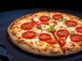 Tomato Bliss. A pizza delight for all palates Royalty Free Stock Photo