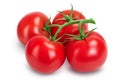 Tomato branch isolated on white background with clipping path and full depth of field. Royalty Free Stock Photo