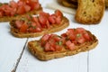 Tomato bruschetta food closup