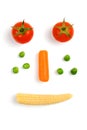 Tomato, carrot, green peas and baby corn