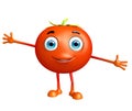 Tomato character with happy pose Royalty Free Stock Photo