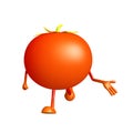 Tomato character with running pose Royalty Free Stock Photo