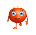 Tomato character with running pose Royalty Free Stock Photo