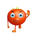 Tomato character with running pose Royalty Free Stock Photo