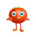 Tomato character with thumbs up pose Royalty Free Stock Photo