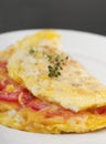Tomato and Cheddar Omlette Royalty Free Stock Photo