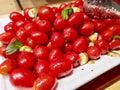 Tomato and cheese tossed with olive oil and vinegar. Royalty Free Stock Photo