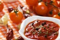 Tomato and chili pepper sauce Royalty Free Stock Photo