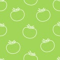 Tomato contour vegetable seamless pattern design