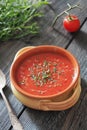 Tomato cream soup Royalty Free Stock Photo