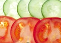 Tomato and cucumber