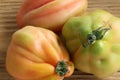 Tomato Cuor di Bue on wooden table