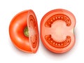 Tomato cuted in two part Royalty Free Stock Photo