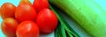 Red tomato garlic cucumber image Royalty Free Stock Photo