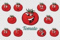 Tomato emotions characters collection set