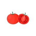 Tomato Fruit Flat Design Vector Illustration Isolated on a white background Royalty Free Stock Photo