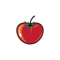 tomato fruit icon logo design vector color illustration