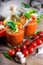 Tomato gazpacho soup