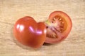 Tomato in halves Royalty Free Stock Photo