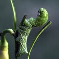 Tomato hornworm (Manduca quinquemaculata) square crop