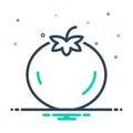 Mix icon for Tomato, vegetable and organic Royalty Free Stock Photo