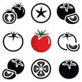 Tomato vector icon illustration