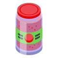 Tomato jar icon isometric vector. Sauce glass Royalty Free Stock Photo