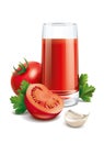 Tomato juice illustration