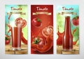Tomato juice and ketchup ad, vector