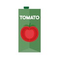 Tomato juice package . Cardboard box for drink