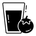 Tomato juice vector icon in trendy style Royalty Free Stock Photo